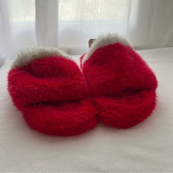 Frances Valentine Slingback Faux Fur Slipper in Red Oyster Size 9 - Picture 3 of 9